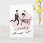 Net getrouwd - Balkan bruiloft wenskaart Kaart (Gele Bloem)