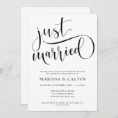 Net Getrouwd Bruiloft Brunch Uitnodiging (Voorkant / Achterkant)