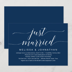 Net Getrouwd, Bruiloft Elopement Feestviering Kaart