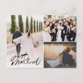 Net getrouwd bruiloft foto dank u Briefkaart (Voorkant)