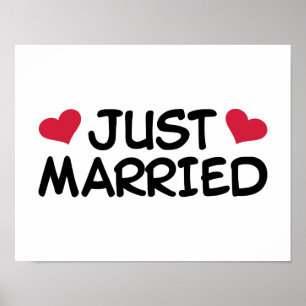 Net Getrouwd Bruiloft Poster
