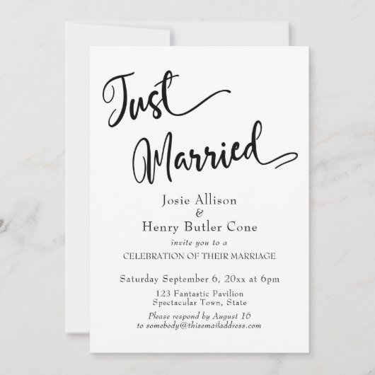 Net Getrouwd Bruiloftsfeest, Gouden Confetti Kaart (Voorkant)