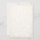 Net Getrouwd Bruiloftsfeest, Gouden Confetti Kaart (Achterkant)