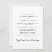 Net getrouwd bruiloftsontvangst foto aankondiging (Achterkant)