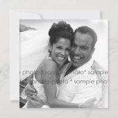 Net getrouwd Cartoon bruiloft paar aankondiging (Achterkant)