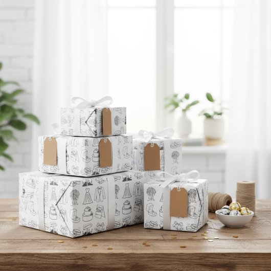 "Net Getrouwd" Chic Inpakpapier