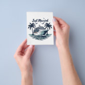 Net getrouwd Cruisen Zomer Bruiloft Echtgenoot Ech Flyer (Hand)