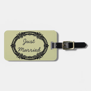 Net getrouwd Elegant Honeymoon Bagagelabel