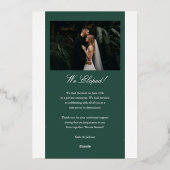 Net getrouwd Elopement trouwfoto aankondiging (Achterkant)