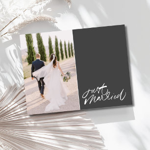 Net Getrouwd Foto Huwelijk Bedankt Briefkaart
