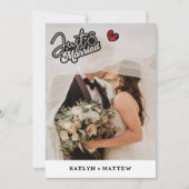 Net getrouwd Foto Vakantie Bruiloft Aankondiging (Voorkant)