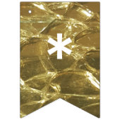 Net getrouwd Goud Wit Glitter Wedding Party Vlaggetjes (Tweede vlag)