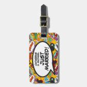 NET GETROUWD Grappig Kleurrijk Gepersonaliseerd Bagagelabel (Voorkant verticaal)