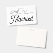 Net Getrouwd Hart Badge (Voor- en achterkant)