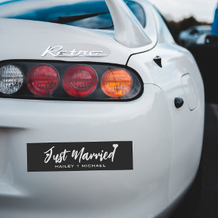 Net Getrouwd Hart Zwart Trouw Huwelijk Bumpersticker