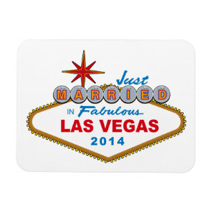 Net getrouwd in Fabulous Las Vegas 2014 (Sign.) Magneet