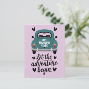 Net Getrouwd Klassieke Auto Trouwen Briefkaart