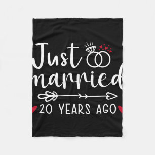 Net getrouwd koppels grappige man vrouw 20e Anniv Fleece Deken