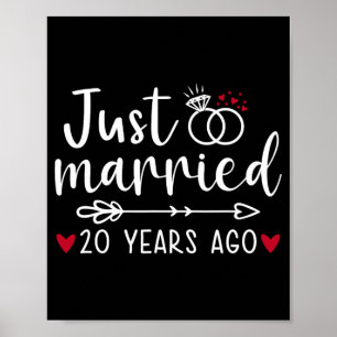 Net getrouwd koppels grappige man vrouw 20e Anniv Poster