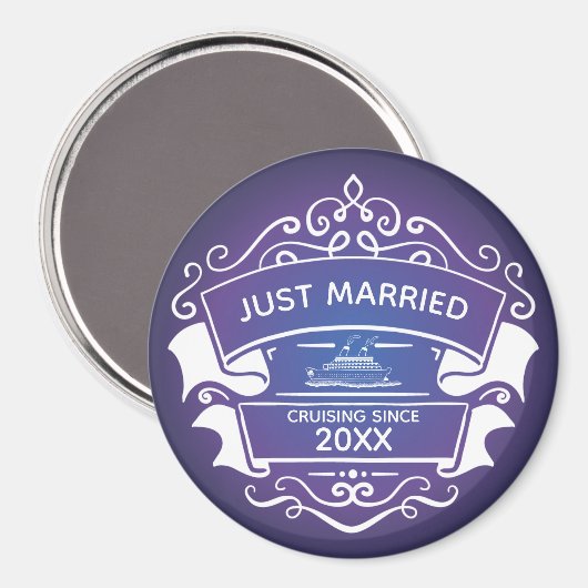 Net getrouwd met Honeymoon Cruise Magneet (Voorkant / Achterkant)