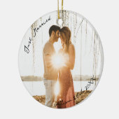 Net getrouwd met moderne minimalistische koppels b keramisch ornament (Links)