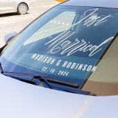 Net getrouwd Modern Script Limited Edition auto Raamsticker