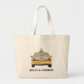 Net getrouwd New York stad bruiloft Canvas tas (Voorkant)
