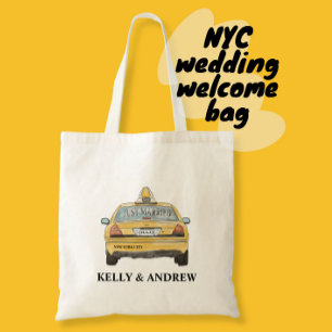 Net getrouwd New York stad bruiloft Canvas tas