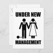 Net getrouwd, onder nieuwe leiding aankondigingskaart (Voorkant / Achterkant)