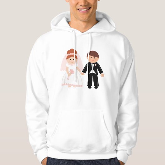 Net getrouwd paar Mannen hoodie (Voorkant)
