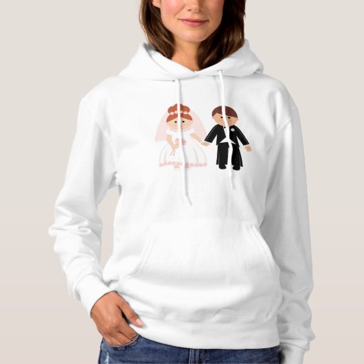Net getrouwd paar vrouwen hoodie (Voorkant)