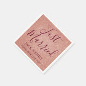 Net getrouwd Roos gouden blush roze servetten