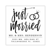 Net getrouwd script | Gepersonaliseerd Rubberstempel (Afrduk)