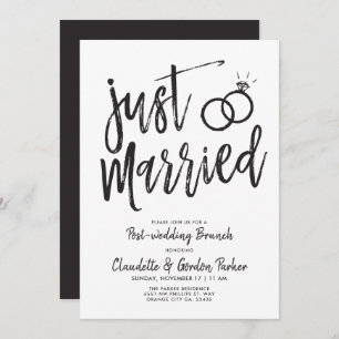 Net getrouwd script Post-Wedding Brunch   Partij Kaart