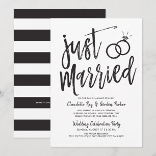 Net getrouwd script Post Wedding Party Kaart