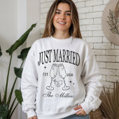 Net getrouwd Shirt, aangepaste bruid en bruidegom  T-shirt