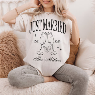 Net Getrouwd T-shirt, Op Maat Gemaakte Bruid & Bru T-shirt