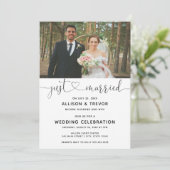 Net Getrouwd Trouw Aankondiging Receptie (Staand voorkant)