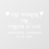 Net getrouwd trouwauto Stickers (Vel)