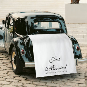 Net Getrouwd Trouwdatum Stoffen Auto Banner Bord Wandkleed