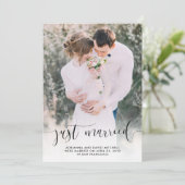 Net Getrouwd | Trouwfoto Elopement Aankondiging (Staand voorkant)