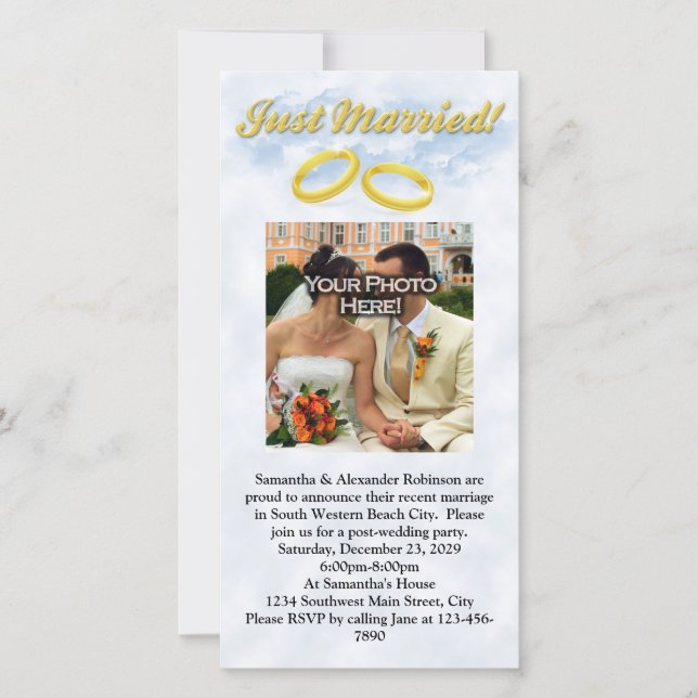 Net Getrouwd, Twee Gouden Ringen/Wolken (Voorkant)