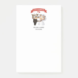 Net Getrouwd Uil Huwelijk Post-it® Notes