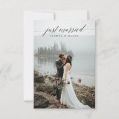 Net Getrouwd Uitnodigen Eloped Aankondiging (Voorkant)