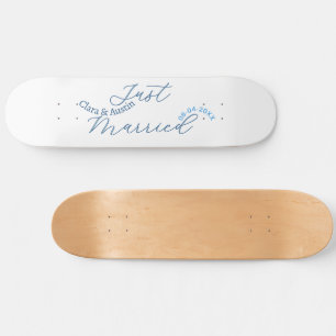 Net getrouwd voeg koppel naam datum jaar huwelijks skateboard