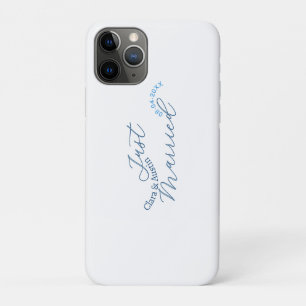 Net getrouwd voeg koppel naam datum jaar trouwsim iPhone 11 pro hoesje