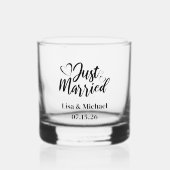 Net Getrouwd Whisky Glas (Voorkant)