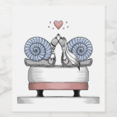 Net getrouwd wijn etiket (Enkel label)