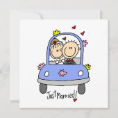 Net Getrouwde Bruid En Bruidegom T-shirts en Cadea Aankondiging (Voorkant)