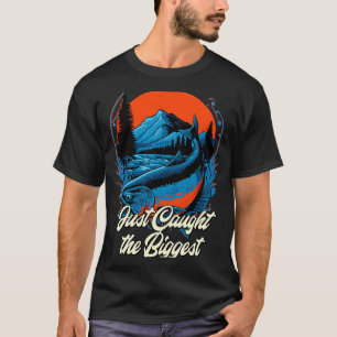 Net Gevangen de Grootste Vis Hobby Visser Pa T-shirt